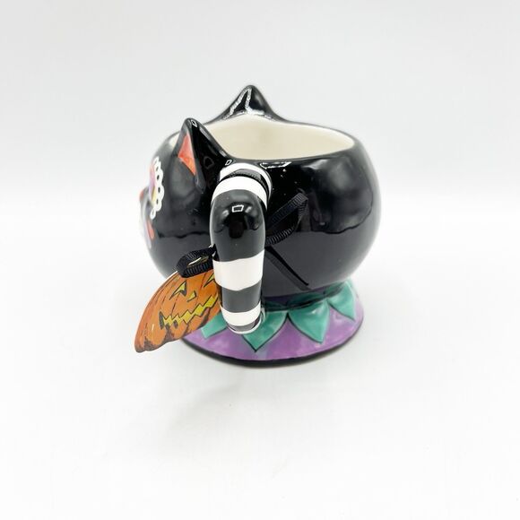 Blue Sky Clayworks Retro Halloween Black Cat Ceramic Mug Heather Goldminc *READ - Picture 2 of 8